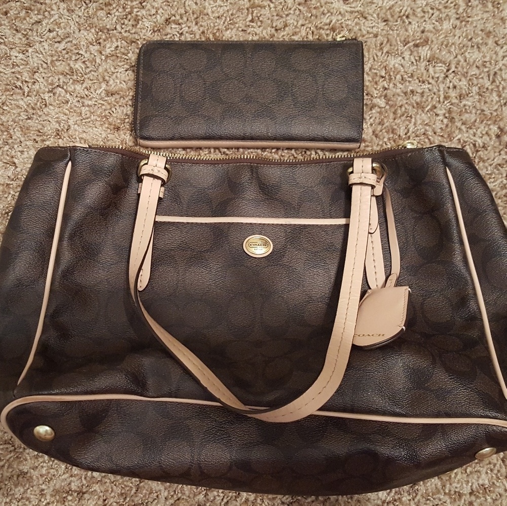Coach bag and wallet